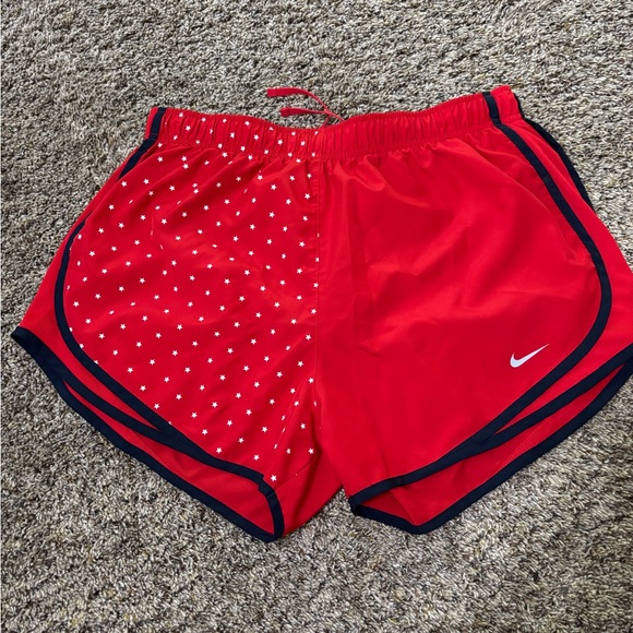 Nike Women's Red and Black Athletic Shorts - Picture 1 of 1